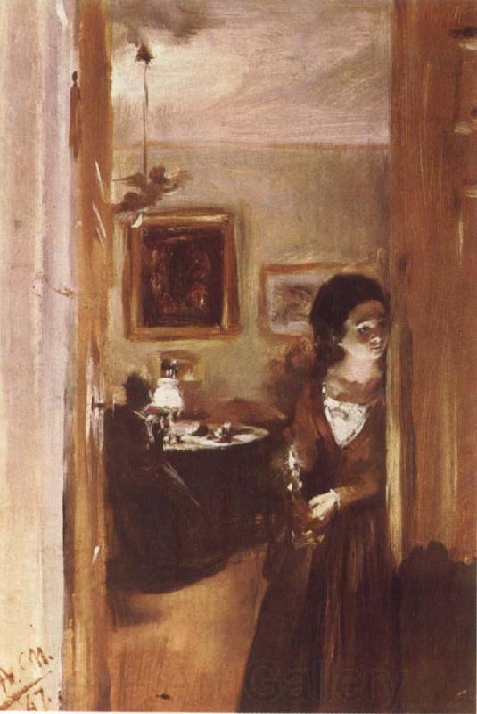 Adolph von Menzel Livingroom with Menzel-s sister